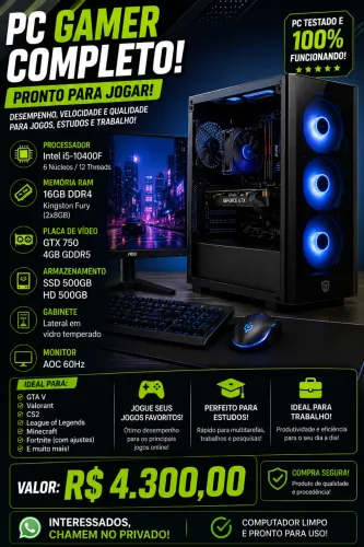 VENDO PC GAMER + MONITOR