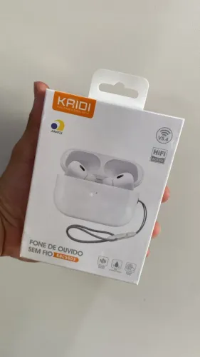 FONE SEM FIO BLUETOOTH KAIDI BRANCO ESTILO AIRPODS