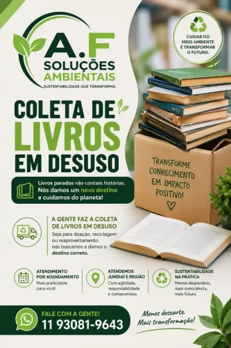 Coleta de Livros Usados e em Desuso ? | Jundiaí e Região