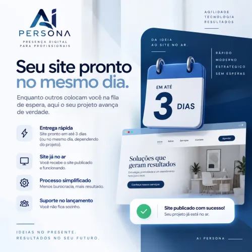 Sites profissionais em 24 horas