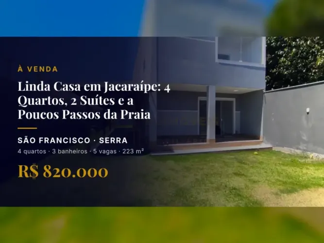 Viva com Estilo em São Francisco: Casa Nova com 5 Vagas de Garagem