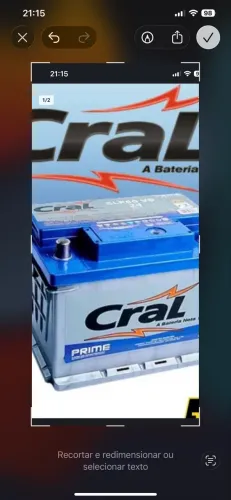 bateria crall 60A, em perfeito estado totalmente carregada 