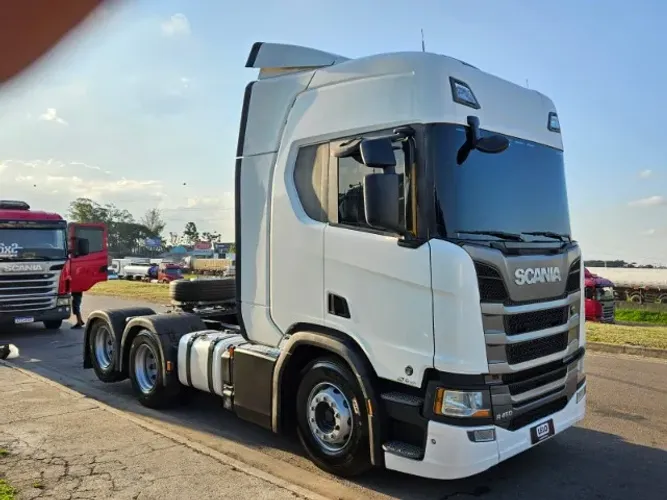 Scania R450 6x2 Ano 20 Teto Alto Automático Ar Condicionado Geladeira Interna bonita 