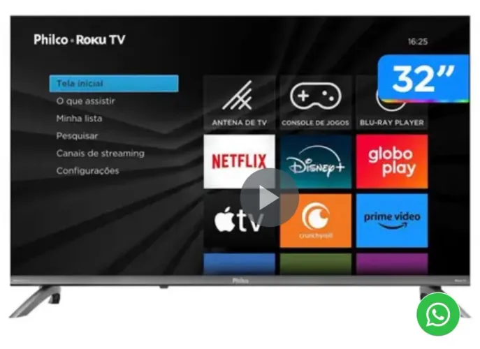 Smart TV 32" Philco P32CRB Roku TV