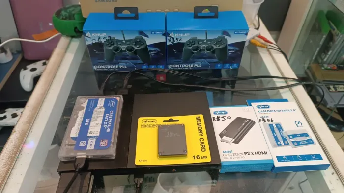 PS2 completo com HD externo 500gb
