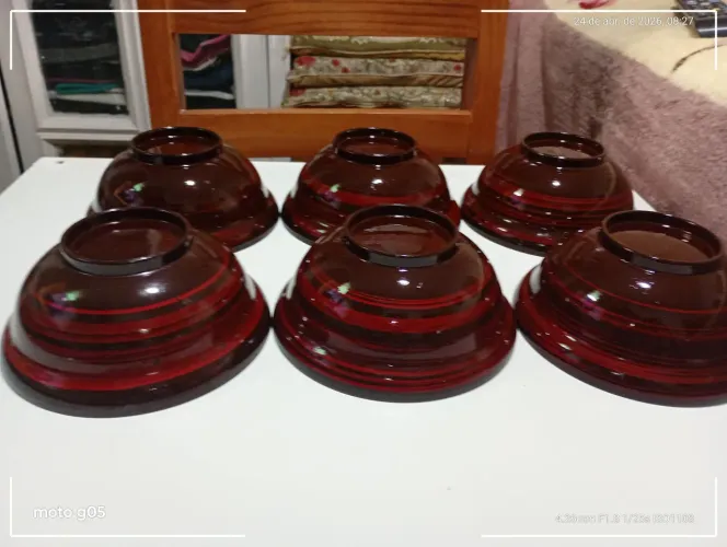 Tigelas cumbuca japonesa 19 diâmetro  chawan owan sopa miasoshiro material laca