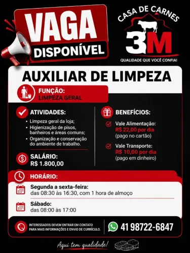 Auxiliar de limpeza