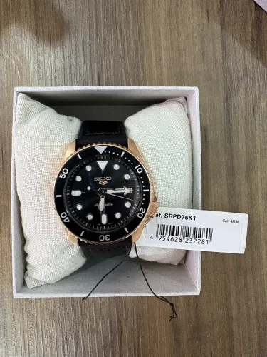Relógio Seiko 5 Sports SRPD76K1 Automático 4R36 Rosé 42,5mm Original