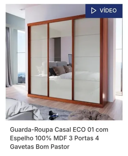 Vende-se guarda roupa casal, marca bom pastor