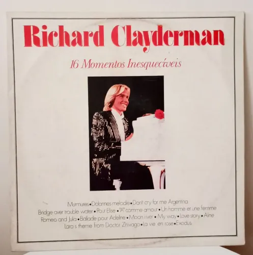 Richard Claydman. 16 momentos inesquecíveis. Disco de vinil. 
