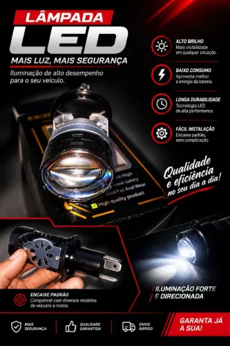 Lâmpada de led universal para farol