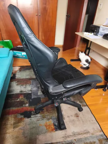 Cadeira gamer com almofadas