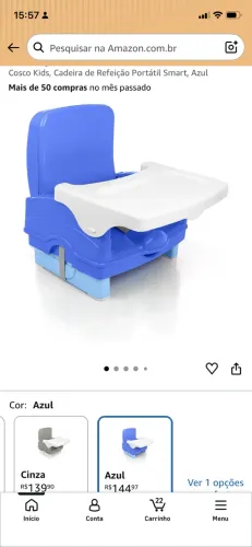 Cadeira de  alimentação portátil (na caixa)