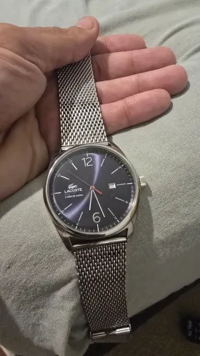 Relógio lacoste em aco pulseira top