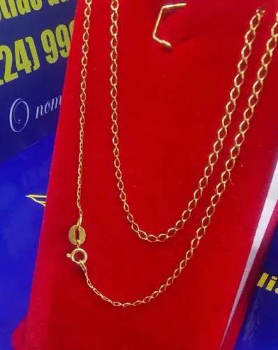 Cordão Feminino Ouro 18 Kilates 47 Cm 2mm Peso 1.83 Gramas                                