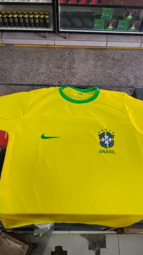 Blusa do Brasil - amarelo, preto azul e branco