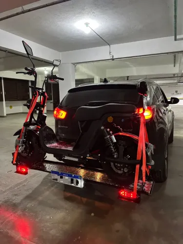 Suporte para Transporte de Scooter Elétrica com Rampa e LED