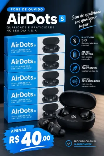 Phones bluetooth na caixa
