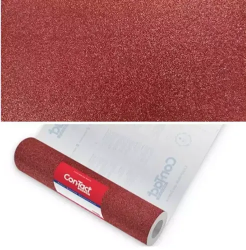 Contact Vermelho Glitter 45cm x 10m