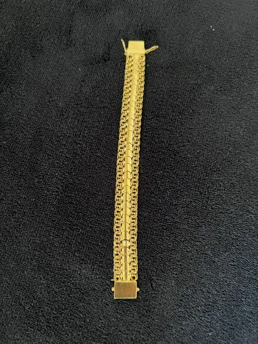 Pulseira de prata banhada a ouro