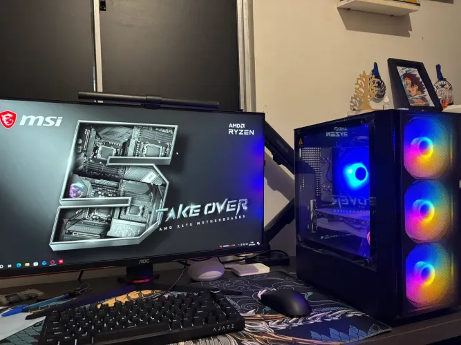 Pc Gamer Ryzen 5 completo, monitor, mouse e teclado