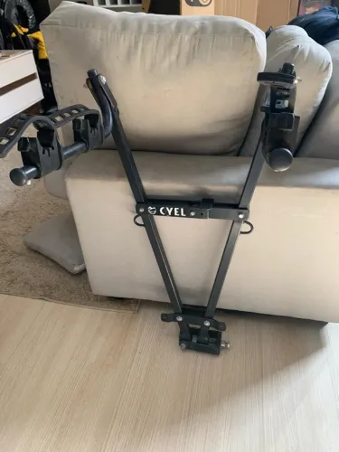 Transbike para duas biciletas com suporte para placa