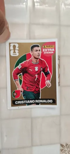 Figurinha Cristiano Ronaldo extra sticker dourada Copa 2026