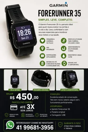 Relógio Garmin 35
