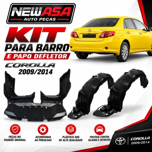 KIT, ASA DE URUBU / PARA BARRO / PAPO DEFLETOR COROLLA 09/14 ( INSTALAÇÃO IMEDIATA