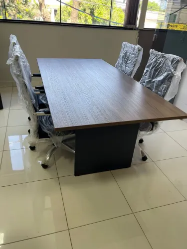 MESA REUNIAO 2.00x1.00 com CADEIRAS PRESIDENTE ESTEIRINHA - LOJA IKONMIXOFFICE