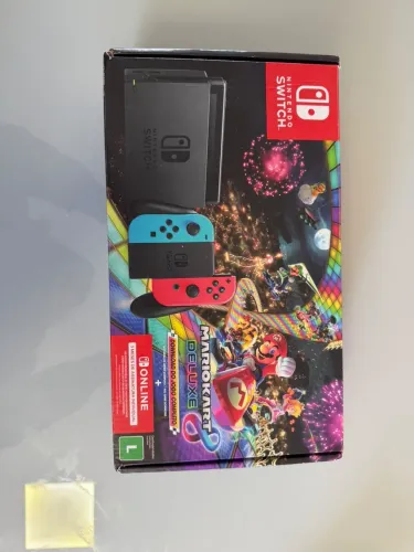 Nintendo Switch V2 Neon 32GB Completo Na Caixa + Mario Kart 8 Deluxe