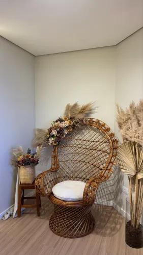 Cadeira Rainha de Vime natural decorativa