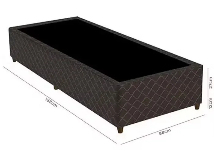 Base Cama Box Solteiro Gazin 27cm de Altura - Sommie Poliéster