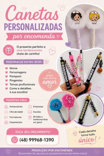 Canetas personalizadas