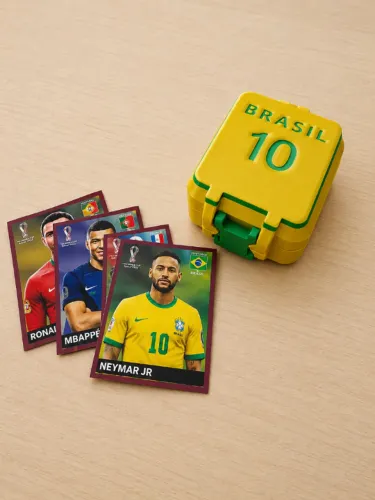 Caixa porta figurinhas copa do mundo
