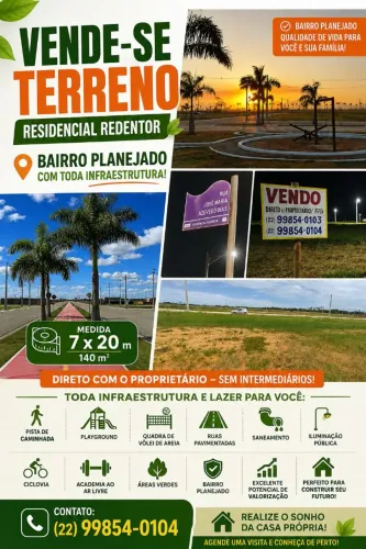 LOTE TERRENO RESIDENCIAL REDENTOR.