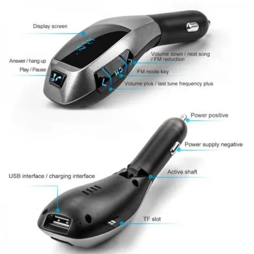 Transmissor Fm X6 com entrada usb e cartão de memória