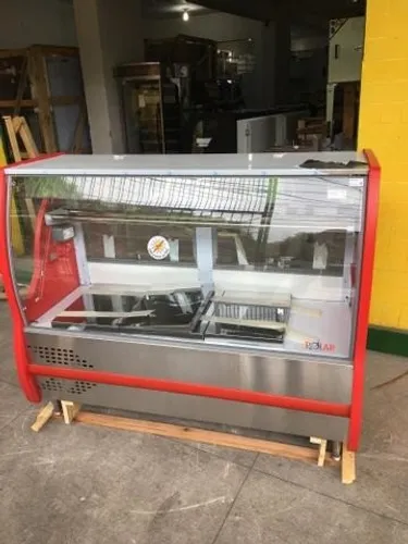 Balcão refrigerado para carnes com bandejas em inox - tamanho 1,50m