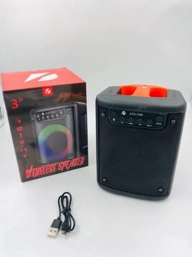 Caixa de som 10w muito top com leds rádios usb entrega