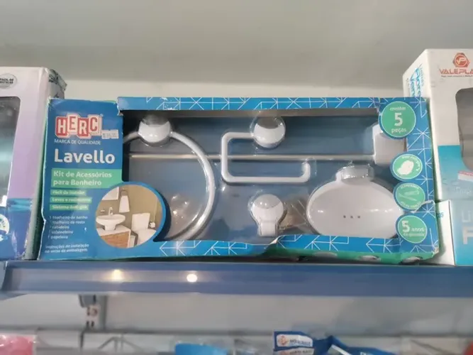 Kit acessórios banheiro 5 peças branco ou cromado