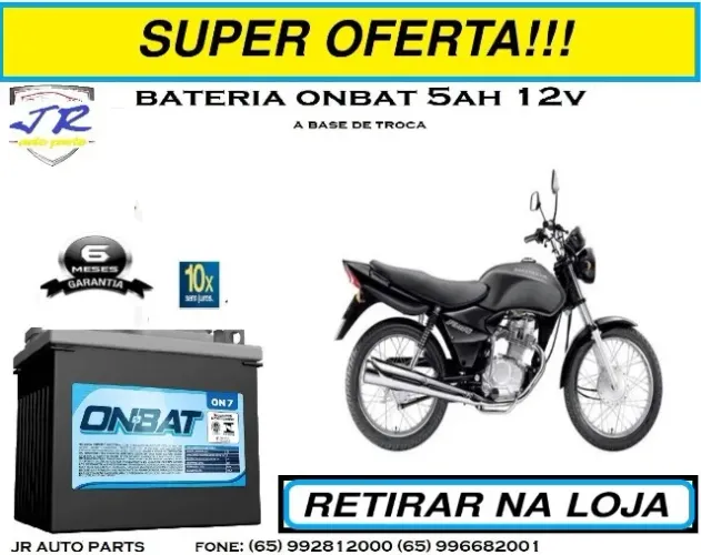 bateria Onbat 5ah Fan 2006 125cc