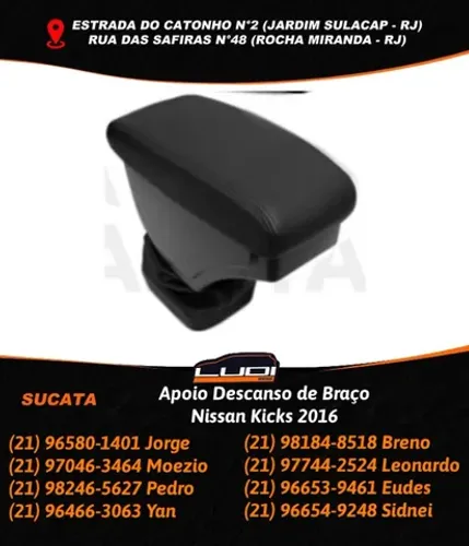 Apoio Descanso de Braço Nissan Kicks 2016