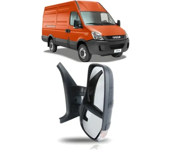 retrovisor - iveco daily 2008 a 2020 elétrico haste curta lado direito