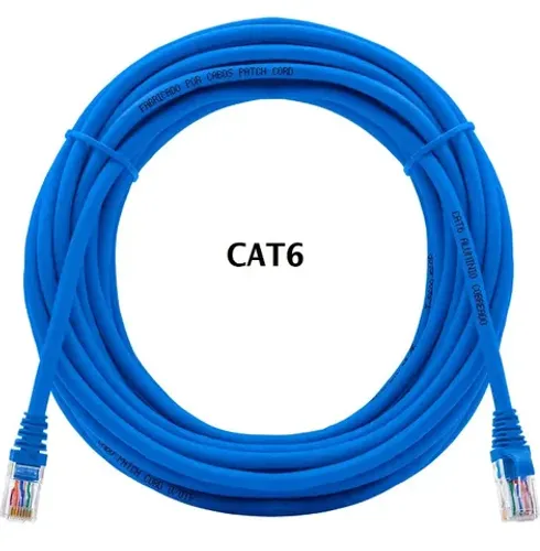 Cabo Rede CAT 6 10 mts Com Rj45 Crimpado Azul Lan Utp 10 Metros