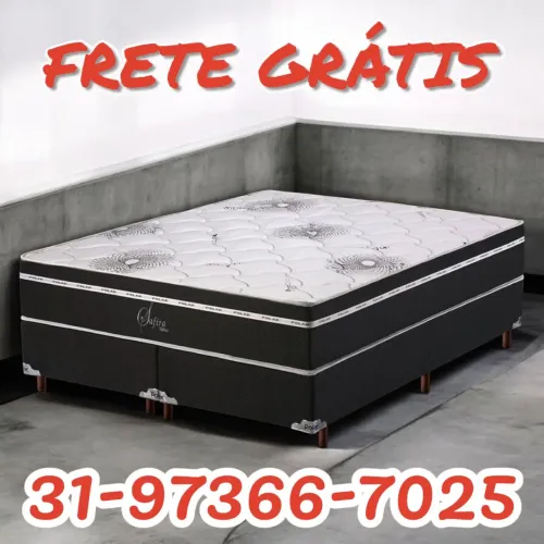 COLCHÃO CASAL MOLAS + BASE BOX / DIRETO DA FÁBRICA 