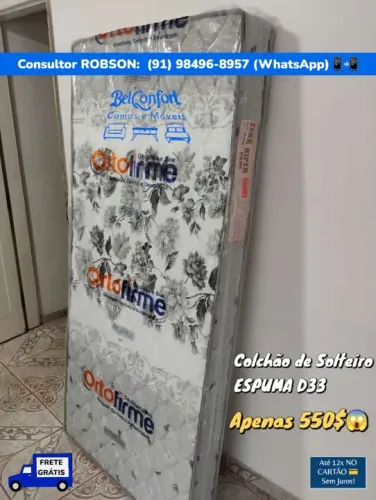 COLCHÃO DE SOLTEIRO, ESPUMA D33