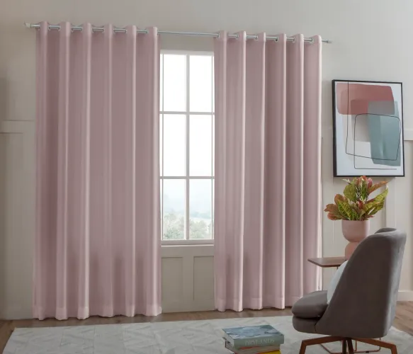 Cortina de varão toque de seda ideal para quarto, sala de estar, sala de vídeo.