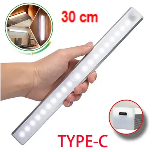 Luminária Luz noturna LED sem fio com Sensor de Presença, Recarregável 30cm z646
