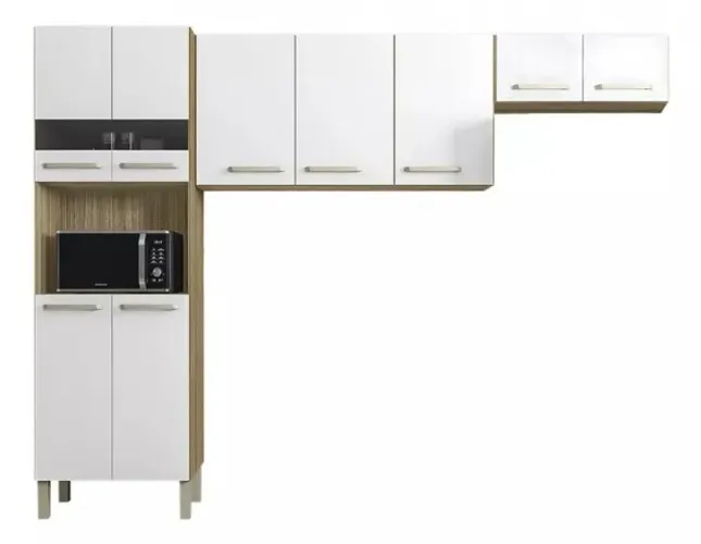 Cozinha completa em L deixara sua cozinha arrumada 