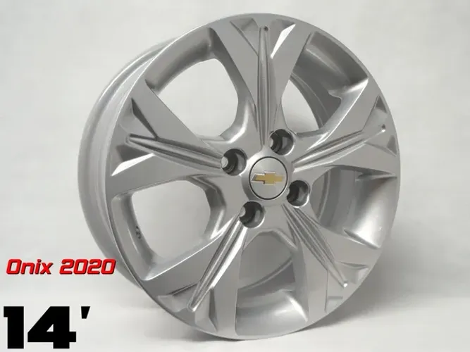 Roda aro 14 Chevrolet Onix 2020 Prata jogo novo
